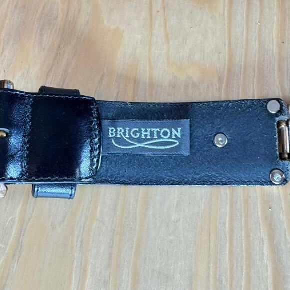 VTG Brighton Womens Belt Black Leather Medium 31-32” - Picture 6 of 8